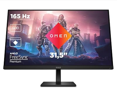 HP OMEN 32q 32" QHD 165Hz 1ms Gaming Monitor Height Adjustable AMD Freesync