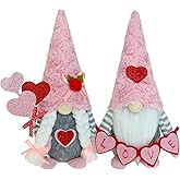 KnomeKo Valentine Gnomes Decorations for Home Valentines Day Tiered Tray Decor Pink Valentine Gnomes Plush Scandinavian Tomte Elf Holiday Gnomes Ornaments Valentines Day Gifts for Her