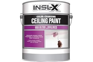 INSL-X Color-Changing Acrylic Ceiling Paint, White, 1 Gallon, 128 Fl Oz (Pack of 1)
