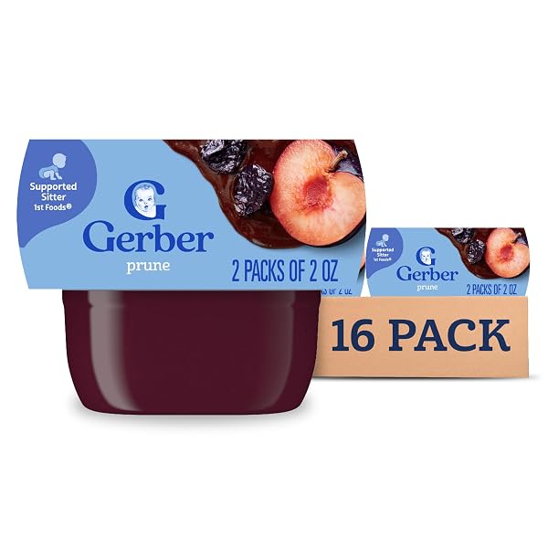 GERBER STAGE 1 BABY FOOD, PRUNE PUREE TUBS,...