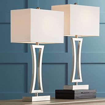 brushed metal table lamps