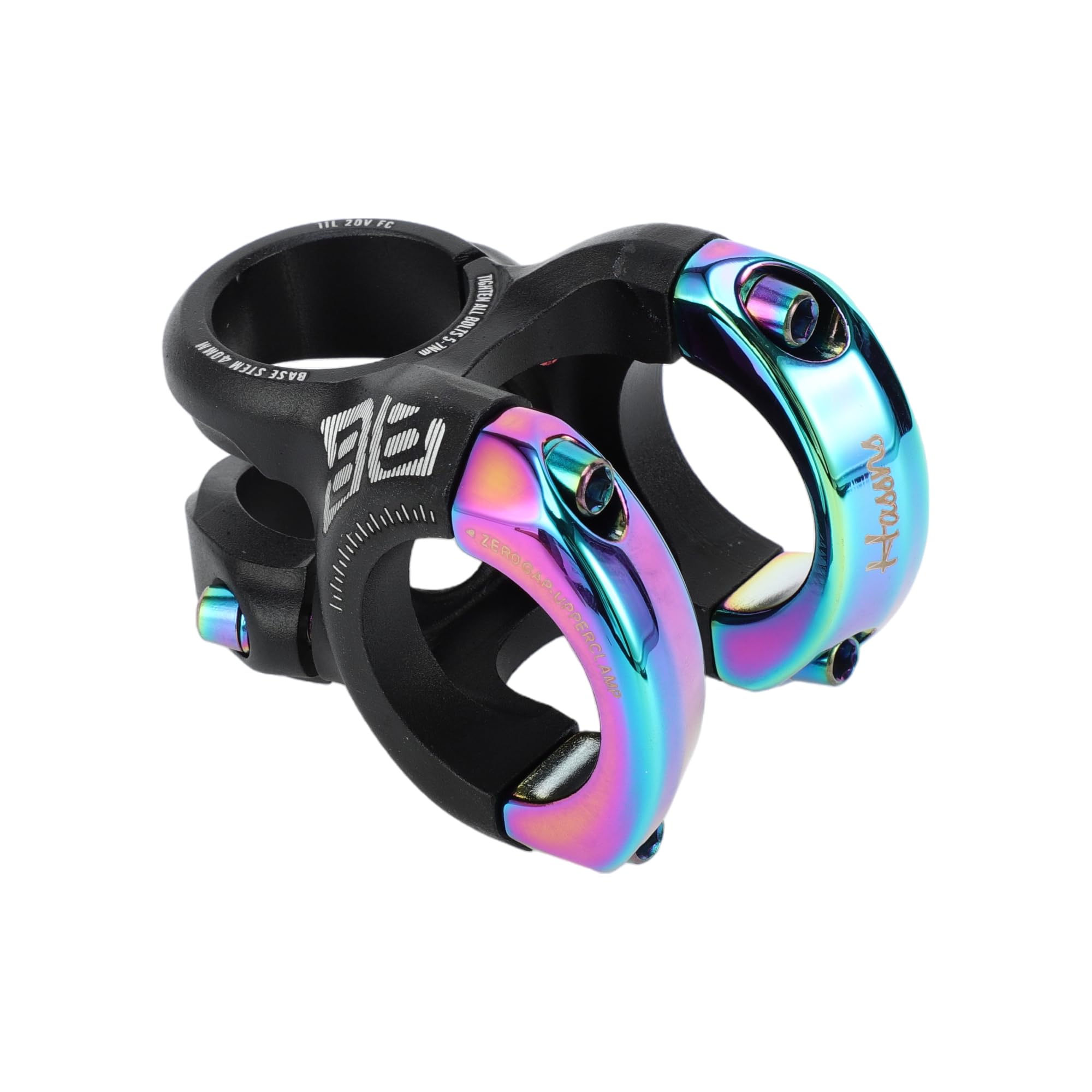 INFINAUTO Mountain Bike Stem Short Handlebar, 31.8mm Stem 40mm, Road Bike MTB BMX Fixie Gear Cycling, 0-Degree Rise Cycles Short Stem, Black Assorted Color, 1Pc