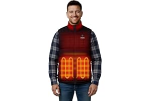 ORORO Men's Upgraded 5-Zone Heated Vest with USB-C Rechargeable Battery, Lightweight Heated Puffer Vest
