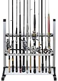 Ucool Fishing Rod Rack, Fishing Rods Holder Storage Fishing Pole Aluminum Fishing Pole Holder Stand Organizer for Home and Garage, Holds Up to 12 Rods