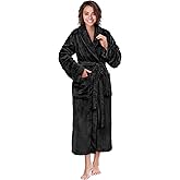 PAVILIA Womens Robe Fleece Plush Soft, Fluffy Fuzzy Cozy Warm Bathrobe, Shower Spa House Long Robe for Women