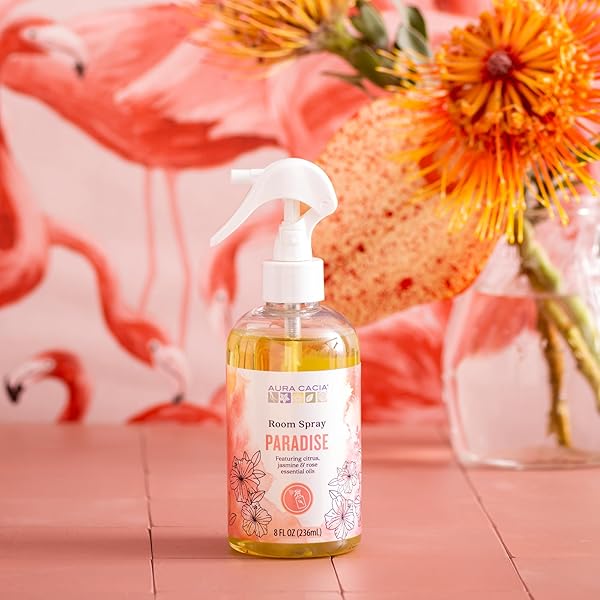 AURA CACIA PARADISE ROOM SPRAY 8 FL. OZ. – LIGHT AROMA, NO SYNTHETIC FRAGRANCES