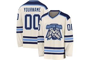 Custom Hockey Jersey Printed Stitched Personalized Name Number Logo Hockey Shirt Long Sleeve for Men Women Youth