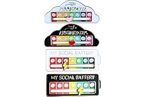 Arturbo Social Battery Slider Enamel Lapel pins for Backpacks Bags Jackets Hats Gifts Decoration