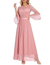 Wedtrend Women's Prom Dress Bell Sleeve Long Formal
