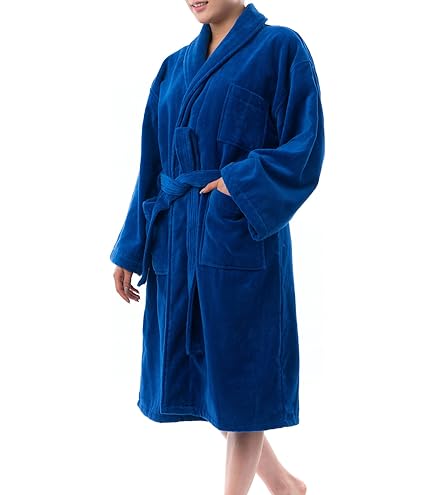 Amazon.com: Kassatex SRK-149-SSG Spa Robe, Silver Sage