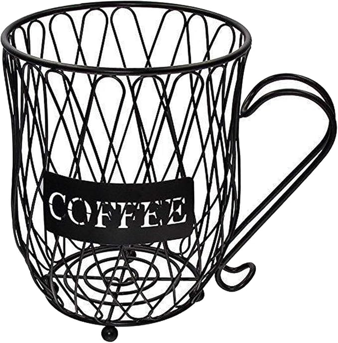 Coffee Pod Holder,Iron Wire Large Capacity Coffee Storage Carousel
