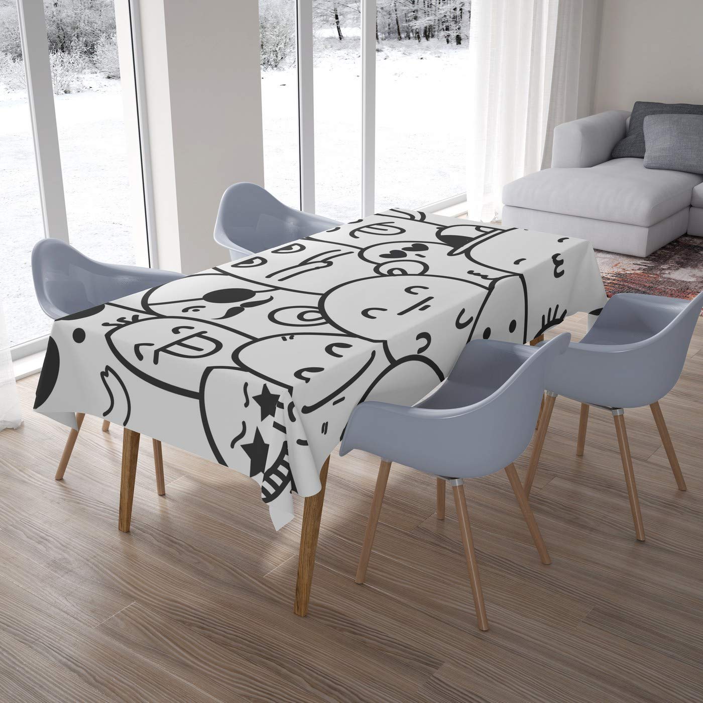 Bonamaison Kitchen Decoration, Tablecloth, 140cm x 200cm - Designed and Manufactured in Turkey