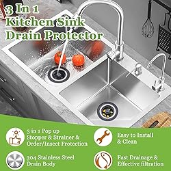 WSYLEN 3 in 1 Kitchen Sink Drain Strainer and