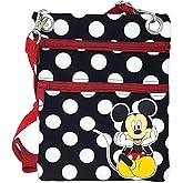 Disney Passport Bag Crossbody Travel Mickey Minnie Eeyore Stitch Cheshire All Over Print