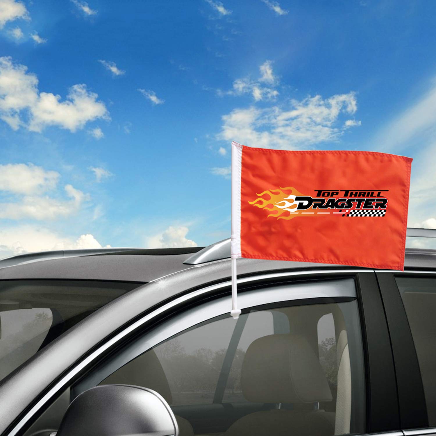 Banner Buzz Make It Visible Personalize Car Window Clip Flag 18 X