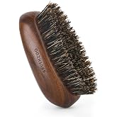 BRUSHZOO Beard Brush, Black Walnut Boar Bristles Brush for men Soften Beard, Reduce Beard-Itch, Control Oil, Perfect Beard Styling Tool