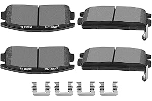 SCITOO D1275 Rear Ceramic Brake Pads Sets Fit For Chevy Captiva Sport 12-15,For Chevy Equinox 07-17,For GMC Terrain 10-17,For Pontiac Torrent 07-09,For Saturn Vue 08-10,For Suzuki XL-7 07-09
