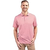 Cutter & Buck Mens Short Sleeve Virtue Eco Pique Stripe Recycled Mens Big and Tall Polo
