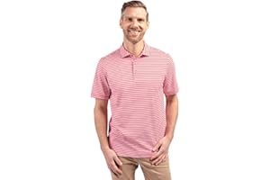 Cutter & Buck Short Sleeve Virtue Eco Pique Stripe Recycled Mens Big and Tall Polo
