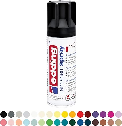 Edding 5200 Spray Permanent Noir Fonce Mat 200 Ml Peinture