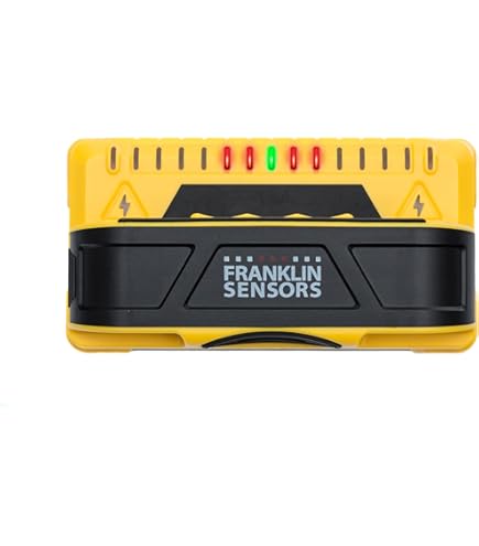 TOLYS 5-in-1 Stud Finder Wall Scanner – HD LCD, Detects Wood, Metal, Live Wires, Deep Scanning Up To 1.5", Portable With Audible Alerts (Yellow)