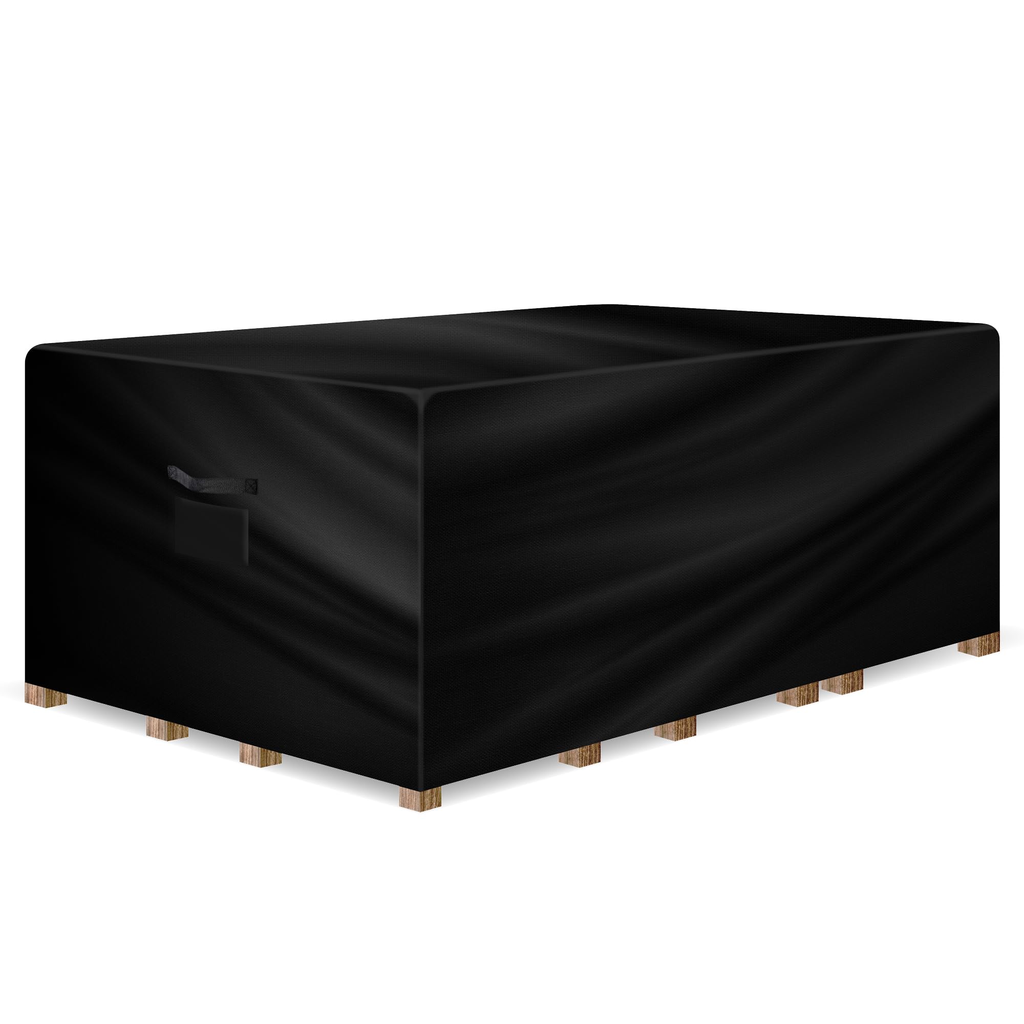 Gracious Gardens Rectangular Garden Furniture Covers Waterproof 270x180x89cm, Oxford Fabric Outdoor Table, Patio & Rattan Garden Furniture Covers, PVC Lined, Air Vents and UV Safe