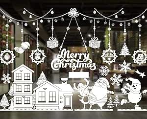 Pegatinas De Navidad,Ventana De Navidad Pegatinas Merry Novelty Ciervo