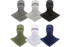 CMONIE 6 Packs Ski Mask Sun UV Protection Hood Breathable, Balaclava Face Mask for Men Women - Motorcycle Fish