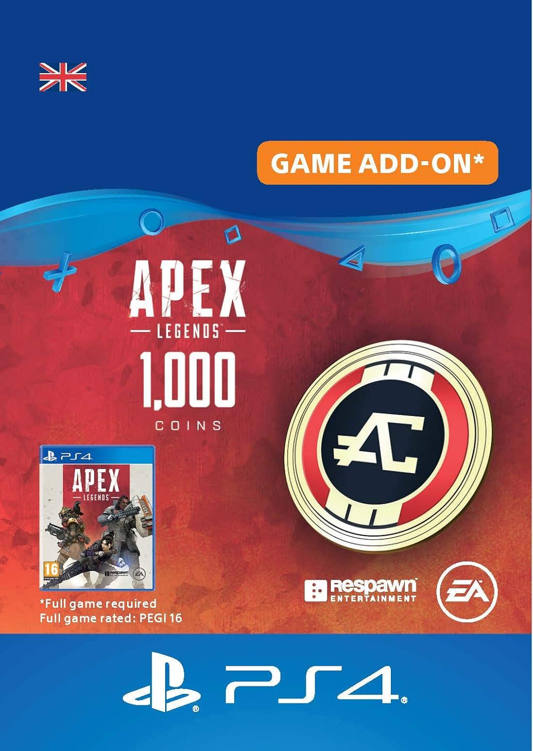 APEX Legends 1000 Coins PS4 Download Code UK Account Amazon.co.uk