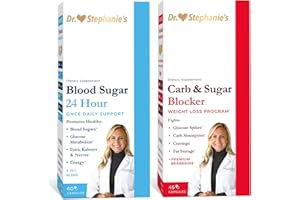 Pharmaganics Dr. Stephanie's Bundle Pack - 24 Hour Support + Carb & Sugar Blocker - Daily Supplement