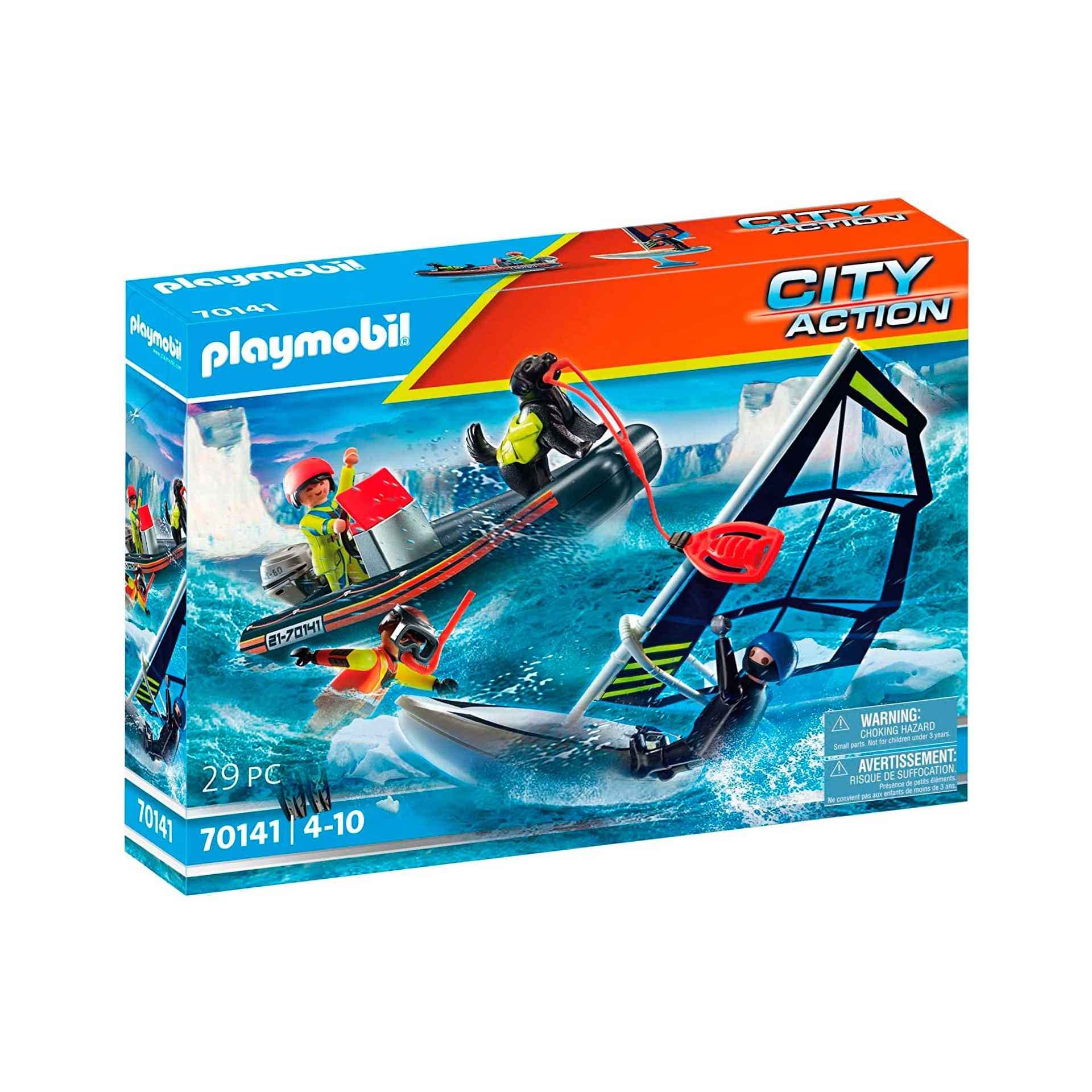 Playmobil City Action 70141 Sea Rescue: Water Rescue with Dog, For Ages 4+