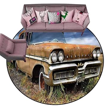 Amazon Com Bathroom Floor Mats Manly Rural Landscape Old Rusty