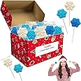 Fruidles Christmas Snowflake Candy Lollipop, Fruit-Flavored Chewables Party Favors 12-Pack