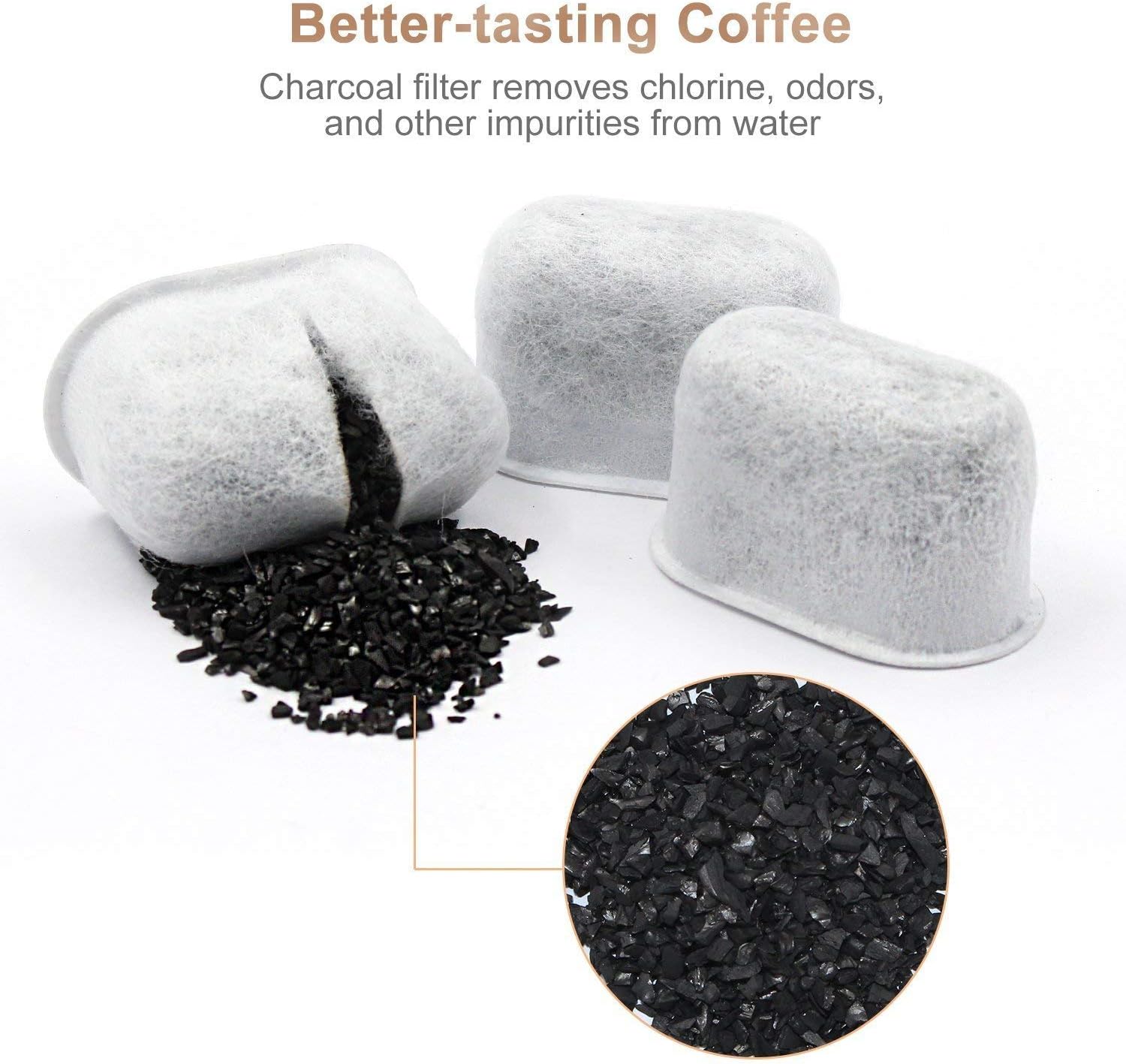 Possiave 12-Pack Cuisinart Compatible Charcoal Water Filter Replacement - for all Cuisinart Coffee Machines: Kitchen & Dining