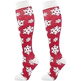 Junely Compression Socks for Women Knee High Stockings for Running Athletic Nurses Work Support Travel Flight Sports Gifts