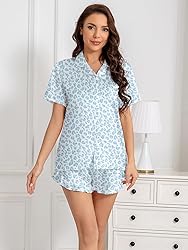 Umeyda Girls Satin Silky Collar V Neck Ruffle Short