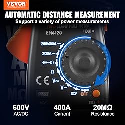 VEVOR Digital Clamp Meter T-RMS, 2000 Counts, 400A