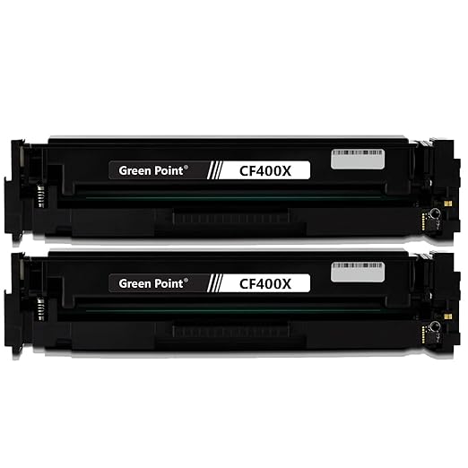 Greenpoint 2 Toner Schwarz Kompatibel zu HP 201X CF400X Color LaserJet Pro 200 M252dw M277dw M277n M274n Multifunktionsdrucke