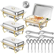 バーベキュー・調理用品 WANTKEY CAMP KC TOP PLATE Amazon.com: Keyoxy Round Chafing Dishes for Buffet 5 Qt,High