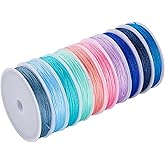 Craftdady 10 Rolls 0.8 mm Nylon String 10 Colors Chinese Knotting Cord Nylon Beading Thread for Jewelry Making Beading Necklaces Kumihimo Friendship Bracelets Tassels Craft