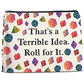 LyoGao DND Gift Makeup Bag Dice Game Cosmetic Bag Dice DND Bags Gifts for Women
