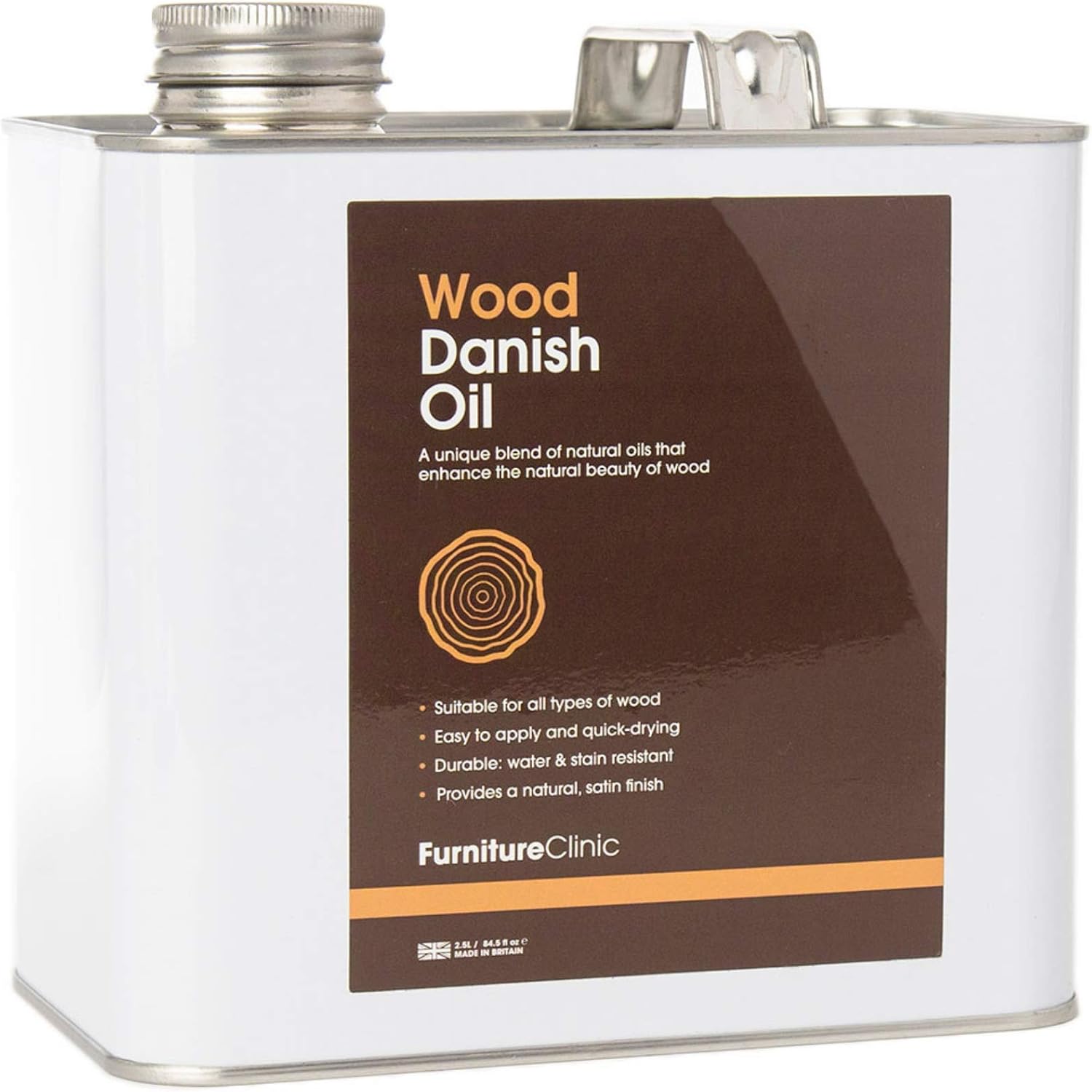 Furniture Clinic Danish Oil for Wood, Premium Finishing Oil to Enhance The Natural Beauty of Oak