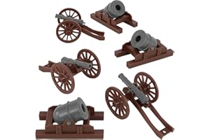 BMC TOYS BMC Revolutionary War Cannon & Mortar - Miniature 6pc Plastic Soldiers Accessory