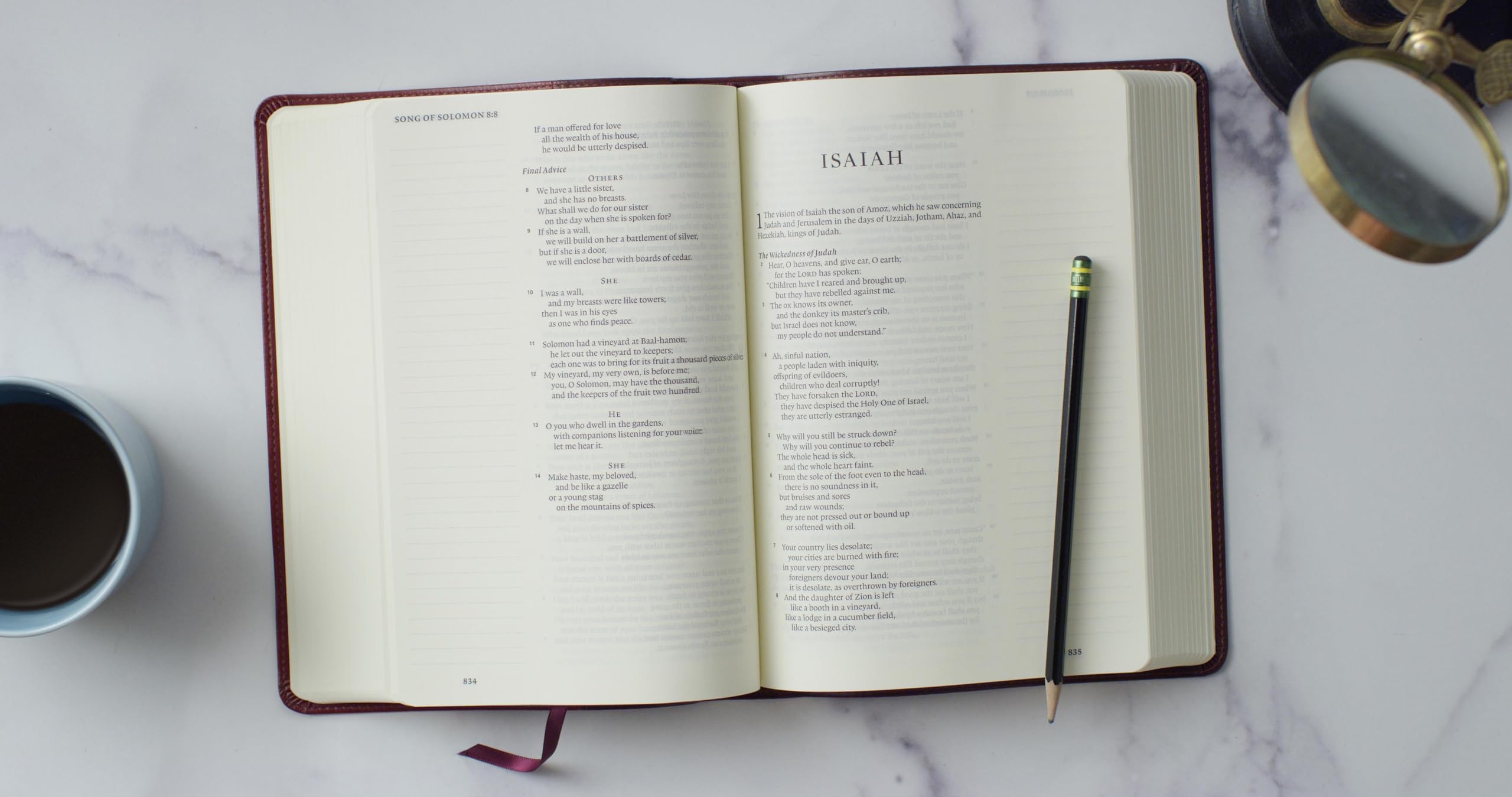 ESV Single Column Journaling Bible, Large Print (TruTone, Burgundy/Red, Timeless Design): Holy Bible, English Standard Version