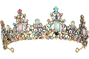 Didder Baroque Vintage Crowns and Tiaras - Royal Princess Crowns for Girls and Women - Wedding, Halloween, Christmas, Prom, Birthday and Party