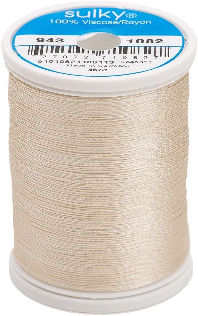 Sulky Of America 268d 40wt 2-Ply Rayon Thread, 850 yd, Ecru
