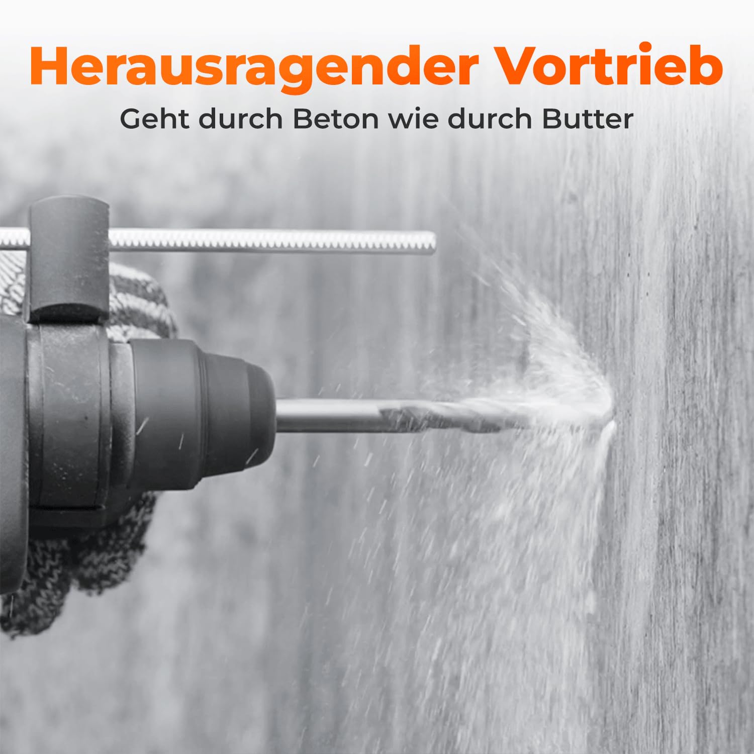 BAUBECK SDS Plus Bohrer Set für Beton [7tlg - Ø6-14 & 210mm lang] 4 Schneiden - Langlebige Betonbohrer aus 40CR Stahl für Präzise Ergebnisse - Bohrer Set Beton Schlagbohrer SDS Bohrer Stein 6