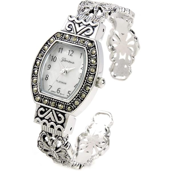 Amazon.com: Silver Metal Western Style Decorated Square Face  display picture 1