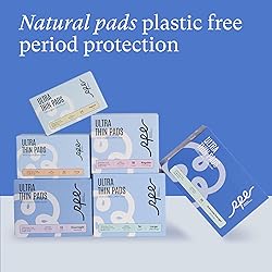 100% Organic Pads for Women, Ultra Thin Feminine