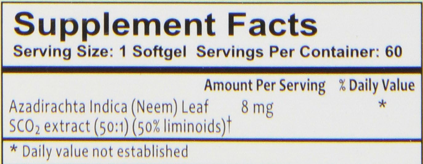 Theraneem Supercritical Neem Gel Capsules, 60 Count: Health & Personal Care